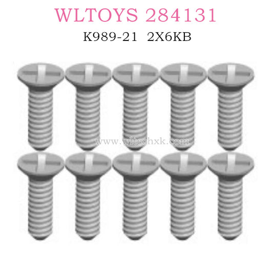 WLTOYS 284131 1/28 RC Car Original parts K989-21 2X6KB Screws Set