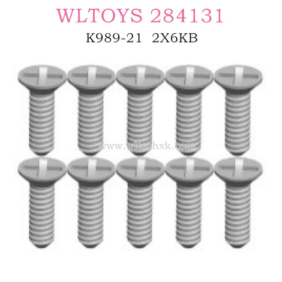 WLTOYS 284131 1/28 RC Car Original parts K989-21 2X6KB Screws Set