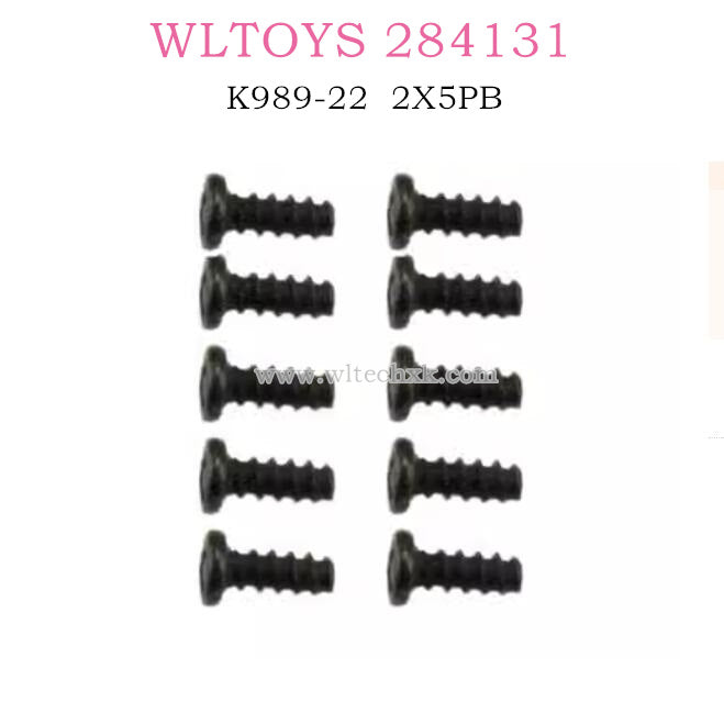 WLTOYS 284131 1/28 RC Car Original parts K989-22 2X5PB Screws set