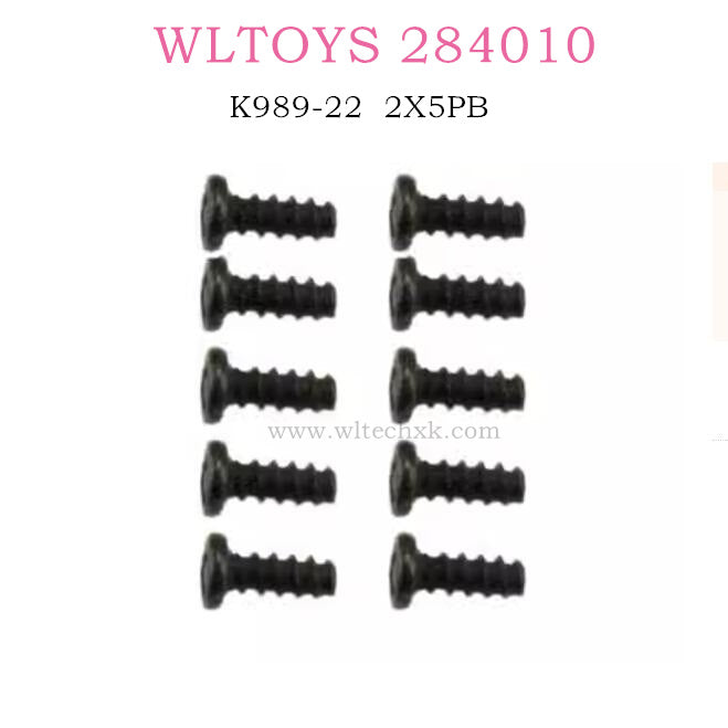 WLTOYS 284010 Original part K989-22 2X5PB Screws set