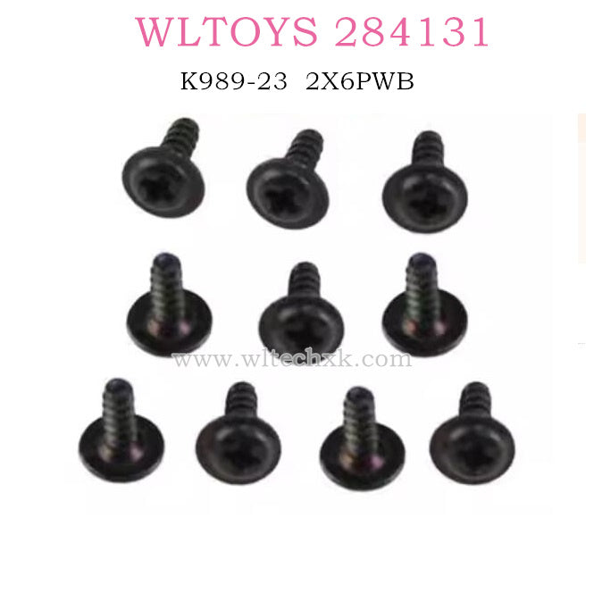 WLTOYS 284131 1/28 RC Car Original parts K989-23 2X6PWB Screw set