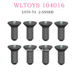 WLTOYS 104016 RC Car Original L959-54 Countersunk head tapping screws 2.6X8KB