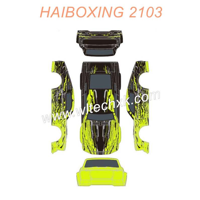 M23003-HAIBOXING 2103 Parts Car Body Green+Body Decal