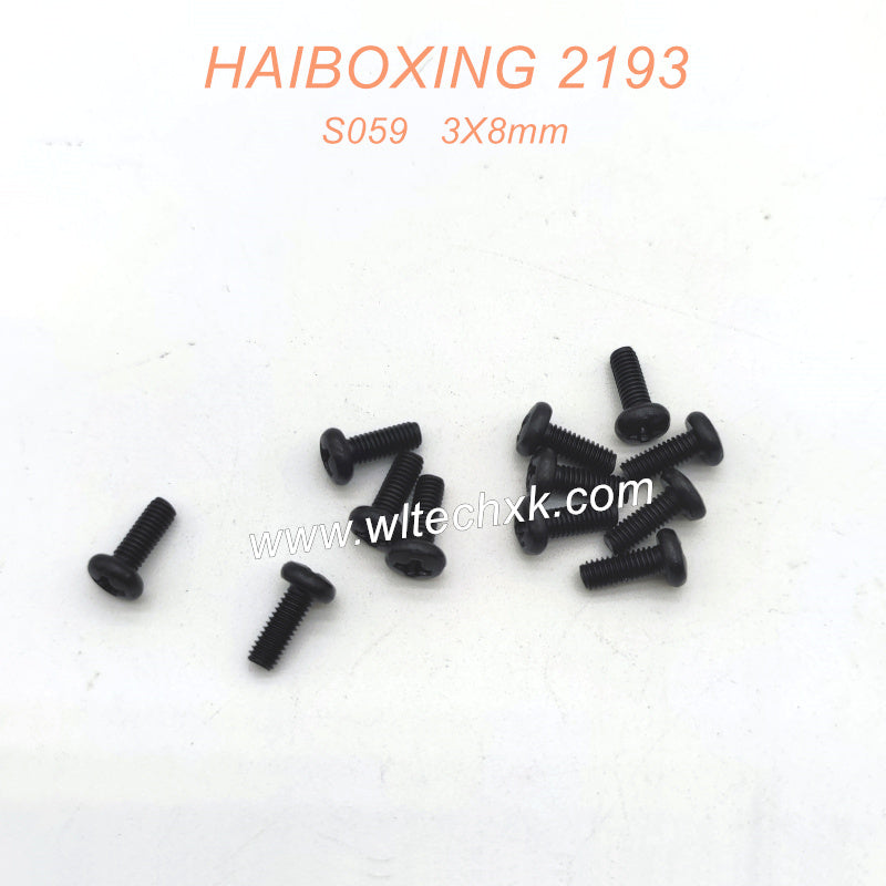 HAIBOXING HBX 2193 RC Car Parts Pan Head Screws BMHO 3X8mm S059