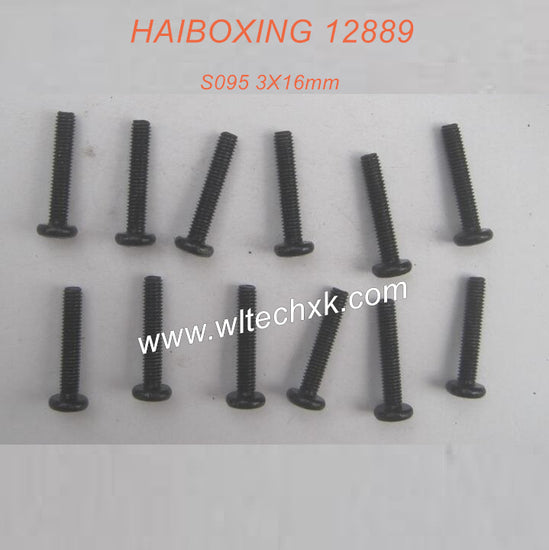 S095-HAIBOXING 12889 Parts Round Head Screw 3X16mm(1)