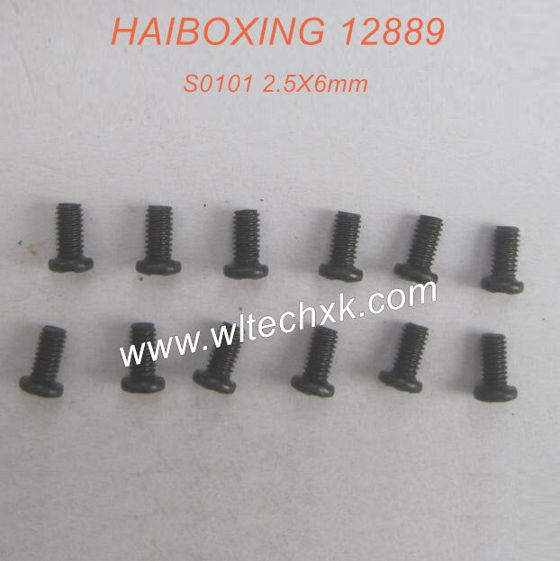 S101-HAIBOXING 12889 Parts Round Head Screw 2.5X6mm-2(1)