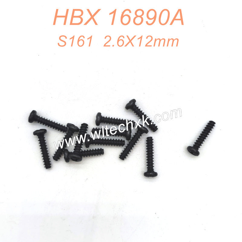 S161-HBX16890A Parts 2.6X12mm Pan Head Self Tapping Screws