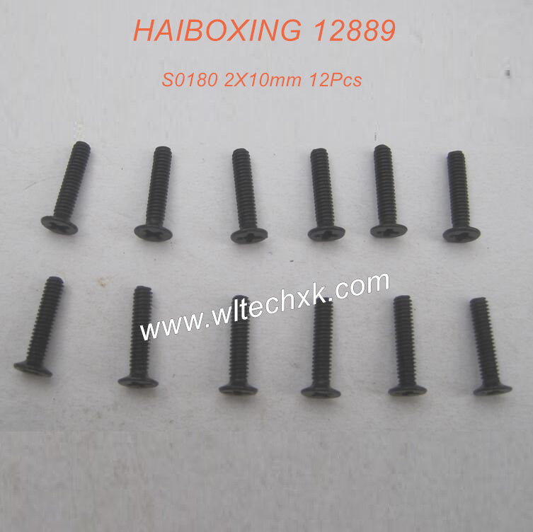 S180-HAIBOXING 12889 Parts Countersunk Screw 2X10mm 12Pcs-2(1)