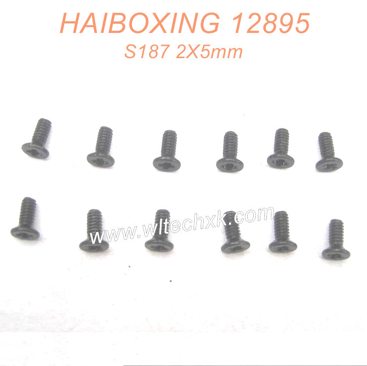 S187-HAIBOXING 12889 RC Car Parts Countersunk Screw 2X5mm-2