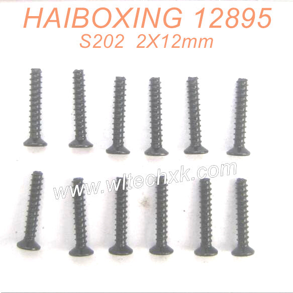 S202-HAIBOXING 12889 Parts Countersunk Self Tapping Screw 2X12mm-3