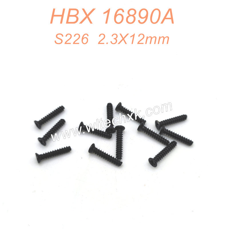 S226-HBX 16890A Parts 2.3X12mm Countersunk Self Tapping