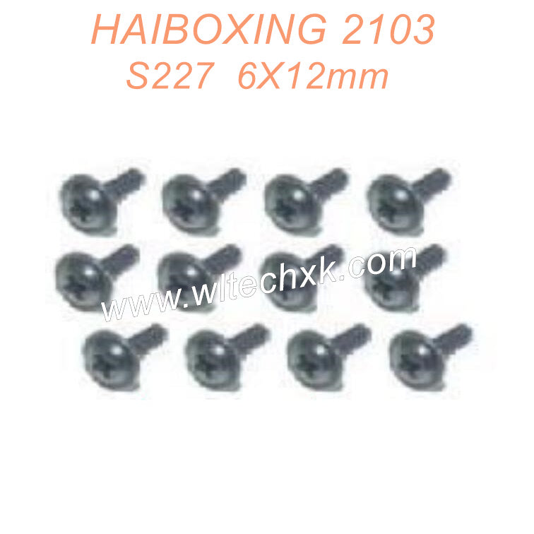 S227-HAIBOXING 2103 Parts Flange Head Self Tapping ScrewsPWTHO2.6X12mm