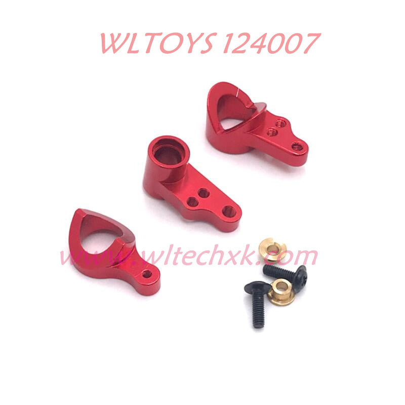 The Upgrade Parts Metal Steering kit Of WLTOYS 124007 4WD RC Racing Car