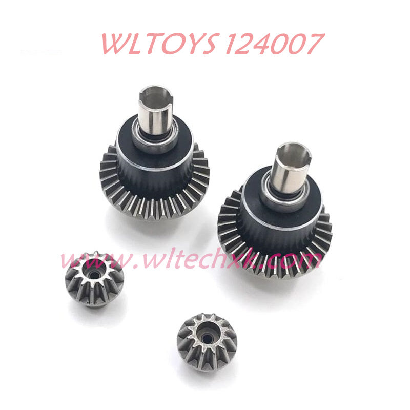 The Upgrade Parts front and rear differential Of WLTOYS 124007 4WD RC Racing Car