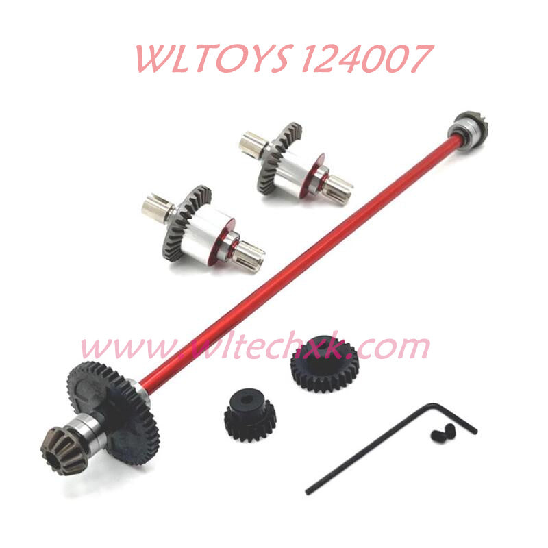 WLTOYS 124007 4WD RC Racing Car Upgrade Parts Metal Differential Gear kit