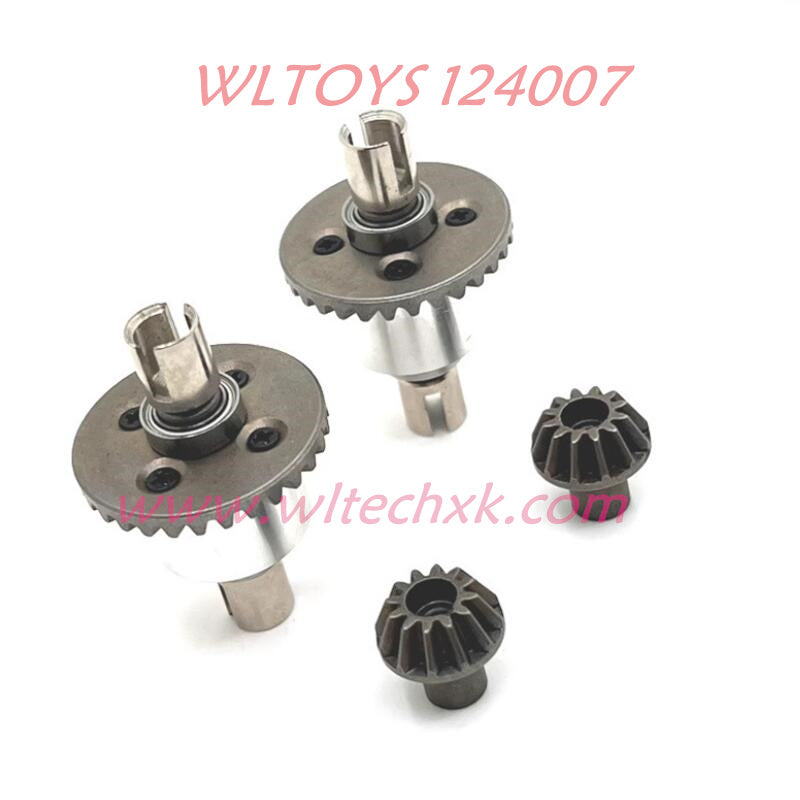 WLTOYS 124007 4WD RC Racing Car Upgrade Parts front and rear differential