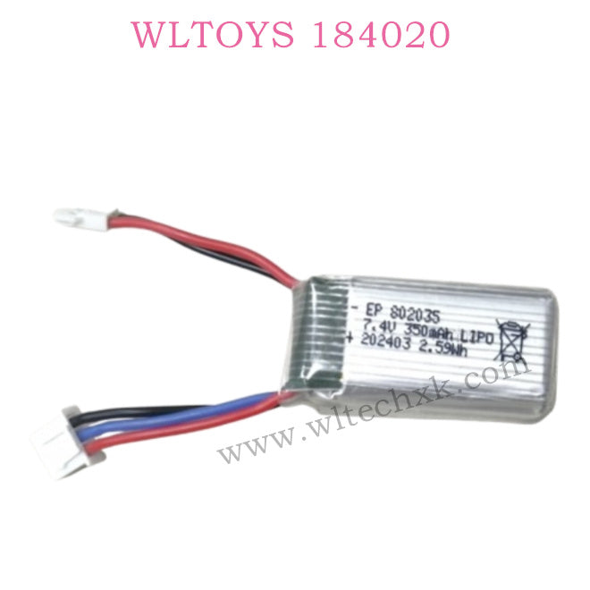 WLTOYS 184020 Parts Battery 7.4V 350mAh 2603