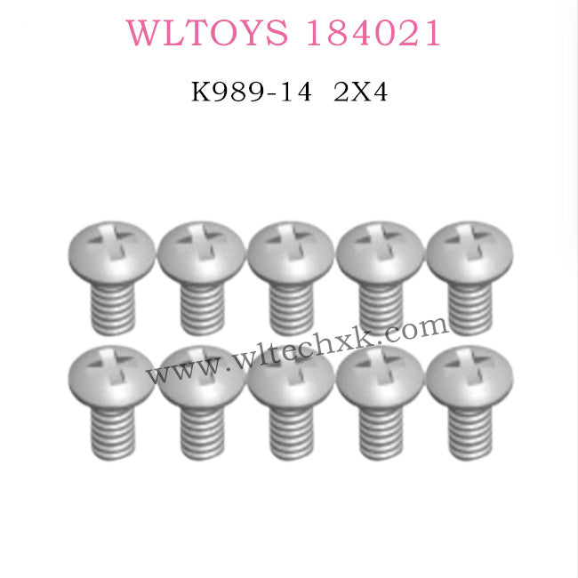 WLTOYS 184021 parts 2X4PM D3.5 screw set K989-14