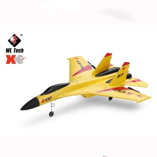 WLTOYS XK A100 three channel fixed wing RC glider model aircraft yellow