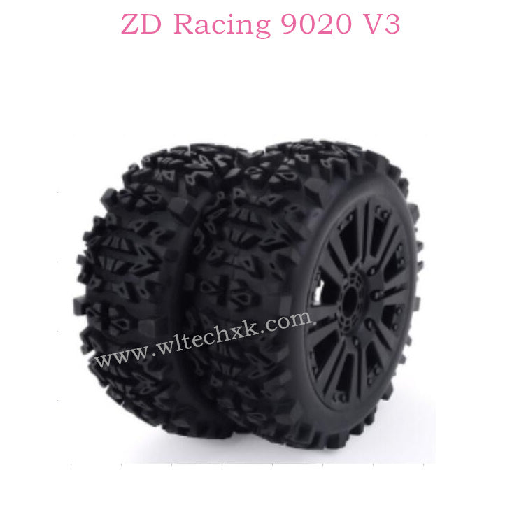 ZD Racing 9020 V3 Parts Pre-glued tires 8490