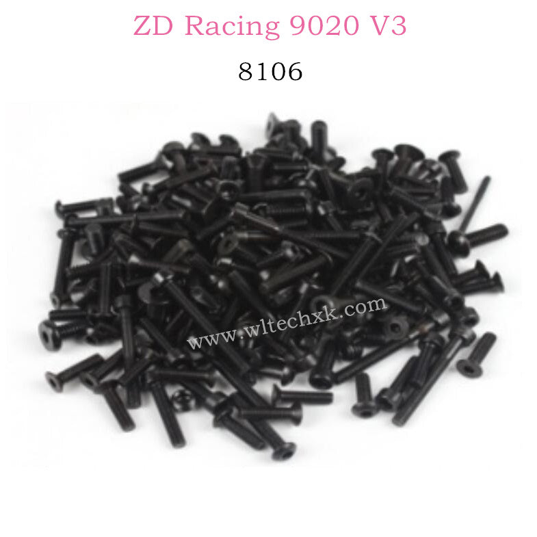 ZD Racing 9020 V3 parts all screw 8106