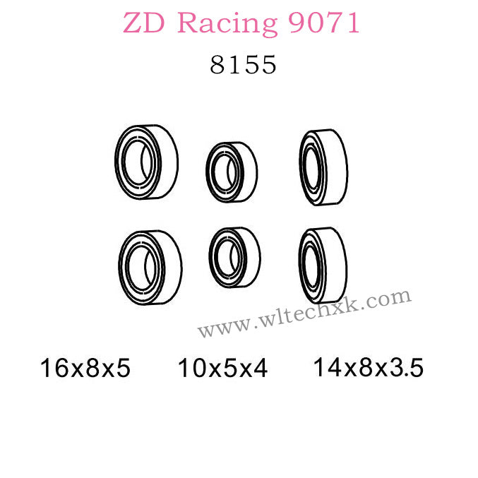 ZD Racing 9071 Parts Bearing 8155