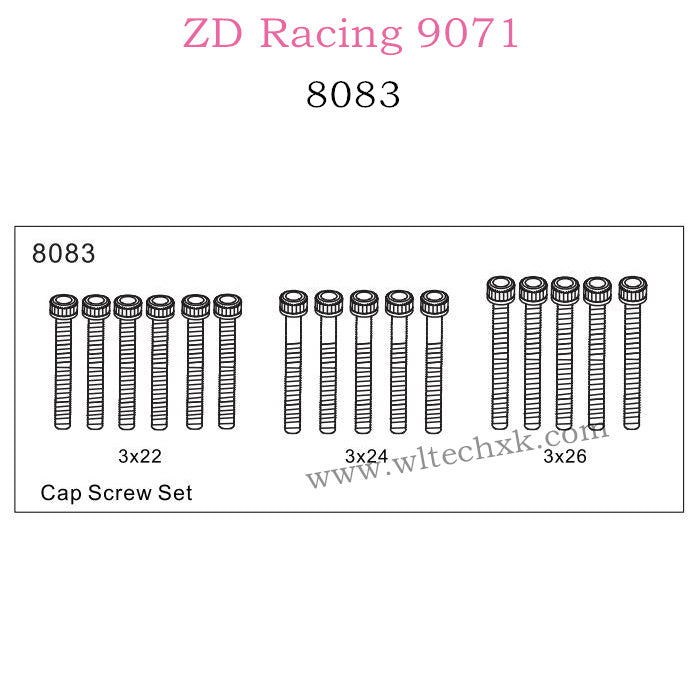 ZD Racing 9071 Parts Cap Screw Set 8083