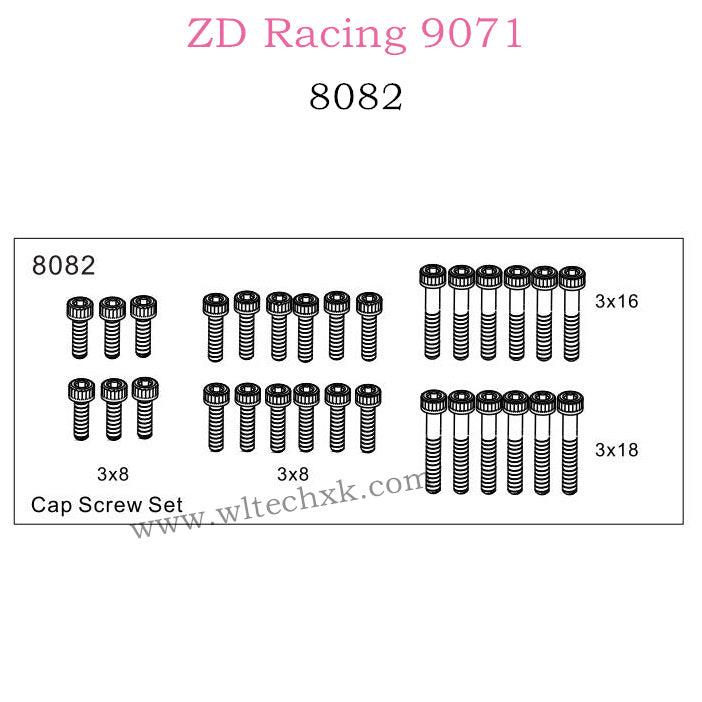 ZD Racing 9071 Parts Cap Screw set 8082