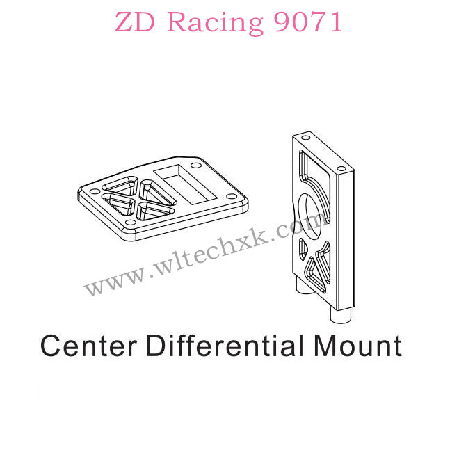 ZD Racing 9071 Parts Center Differential Mount 8428