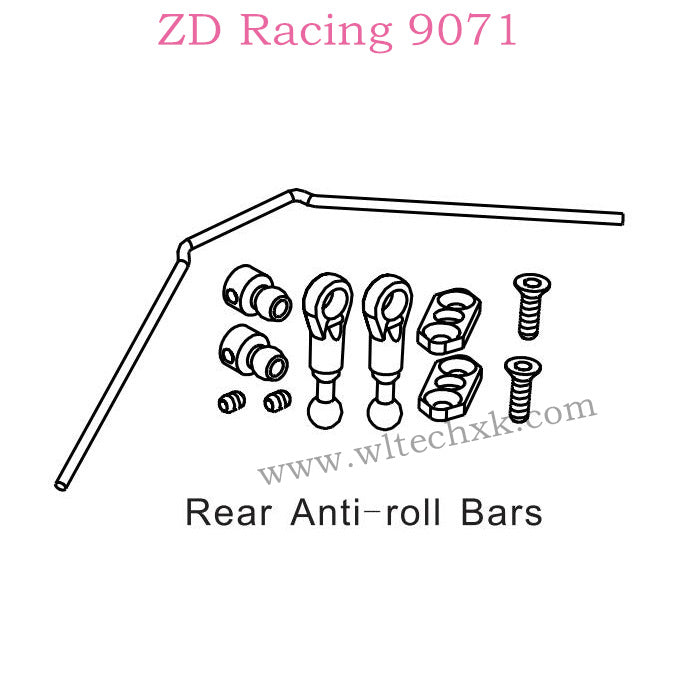 ZD Racing 9071 Parts Rear Anti-Roll Bars 8043