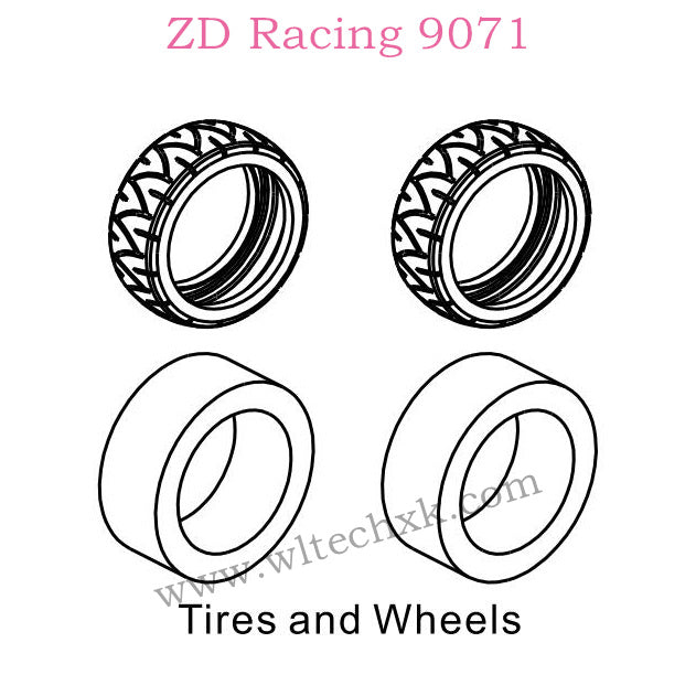 ZD Racing 9071 Parts Tires and Wheels 8429