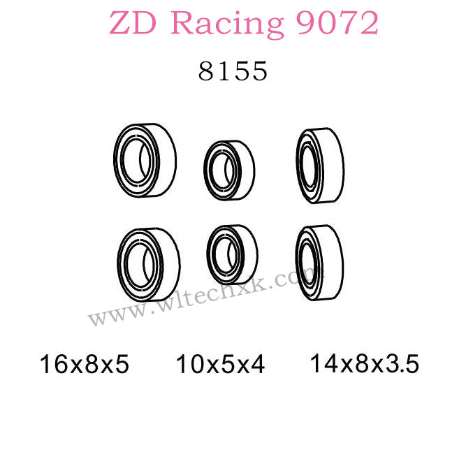 ZD Racing 9072 BX-8 Parts Bearing 8155