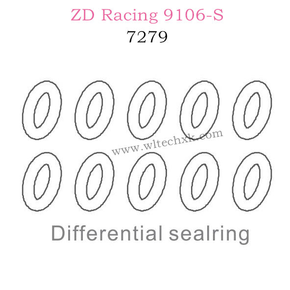 ZD Racing 9106S Parts Differential Sealring 7279