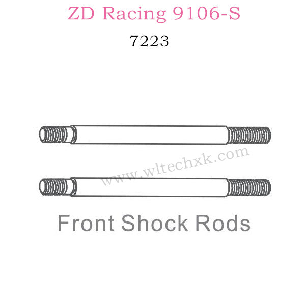 ZD Racing 9106S Parts Front Shcck Rods 7223