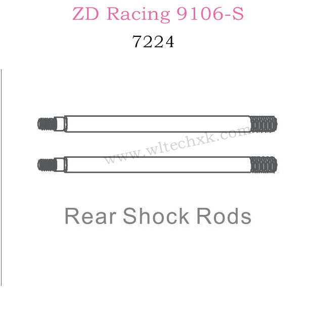 ZD Racing 9106S Parts Rear Shock Rods 7224