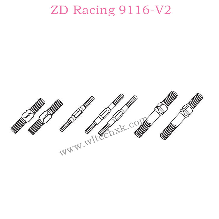 ZD Racing 9116-V2 Parts All Rods 8126