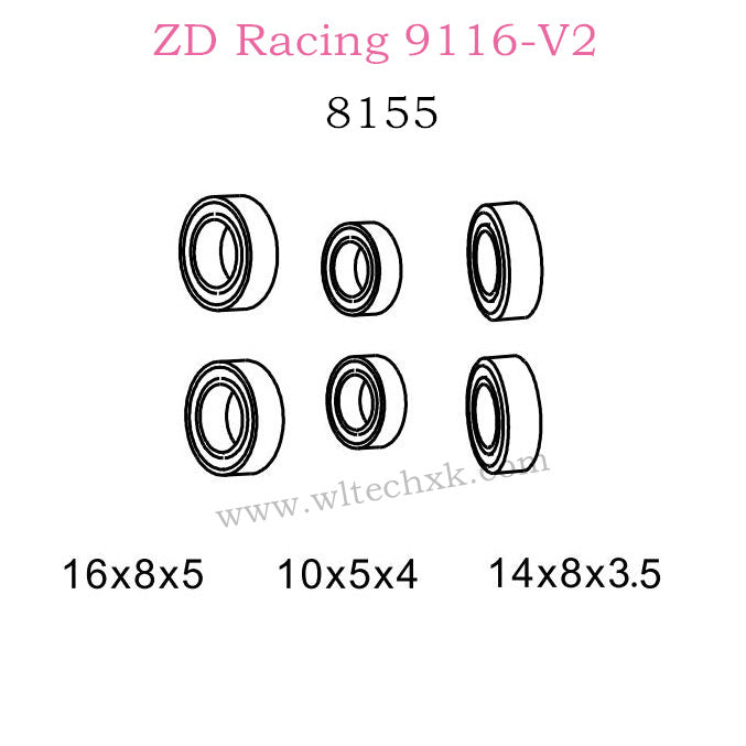 ZD Racing 9116-V2 Parts Bearing 8115