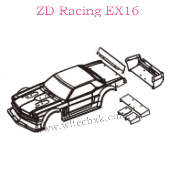 ZD Racing EX16 Parts Car Body Set 6647