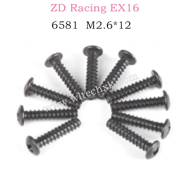 ZD Racing EX16 Parts M2.6X12 Screw Set 6581