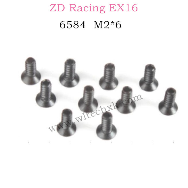 ZD Racing EX16 Parts M2X6 Screw Set 6584