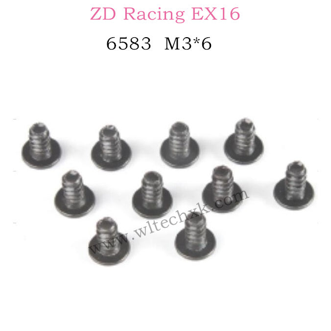 ZD Racing EX16 Parts M3X6 Screw Set 6583