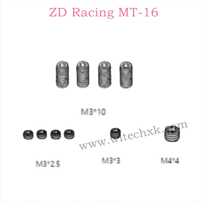 ZD Racing MT-16 Parts Machine screw 16066