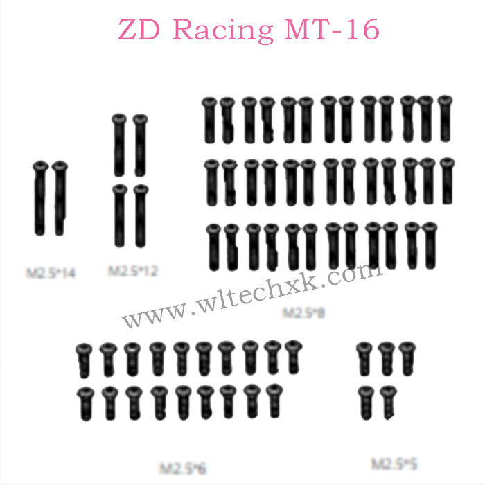 ZD Racing MT-16 Parts Pan head screw 16067