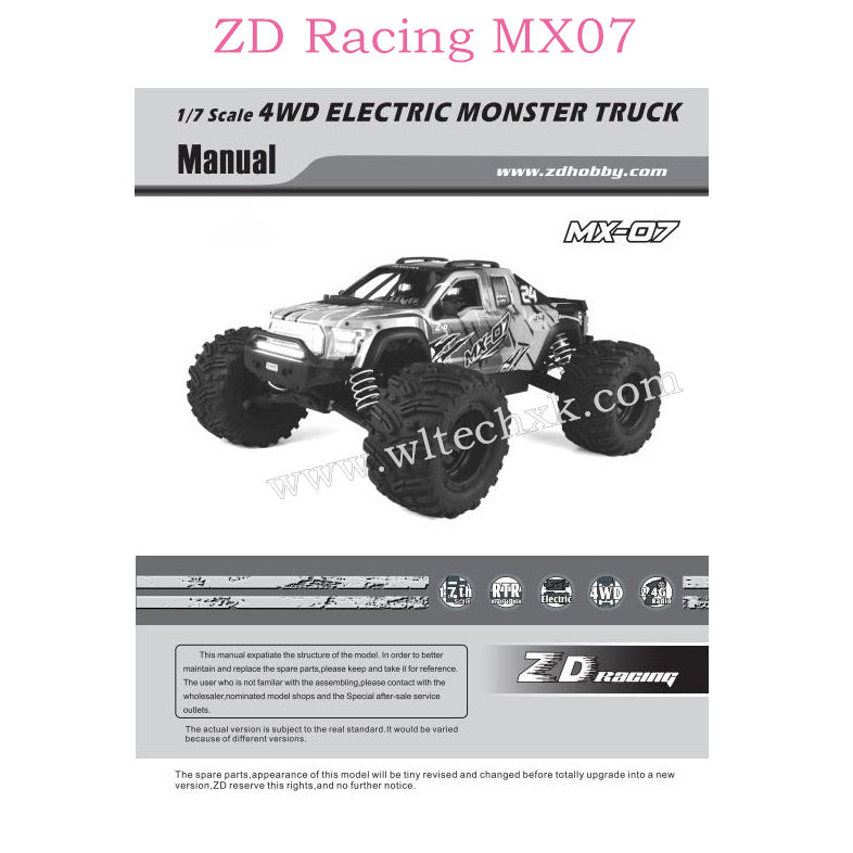 ZD Racing MX-07 Manual