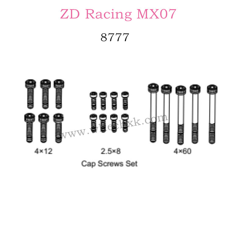 ZD Racing MX-07 Parts Cap Screws Set 8777