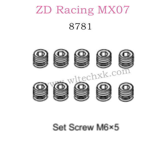 ZD Racing MX-07 Parts Screw M6X5 8781