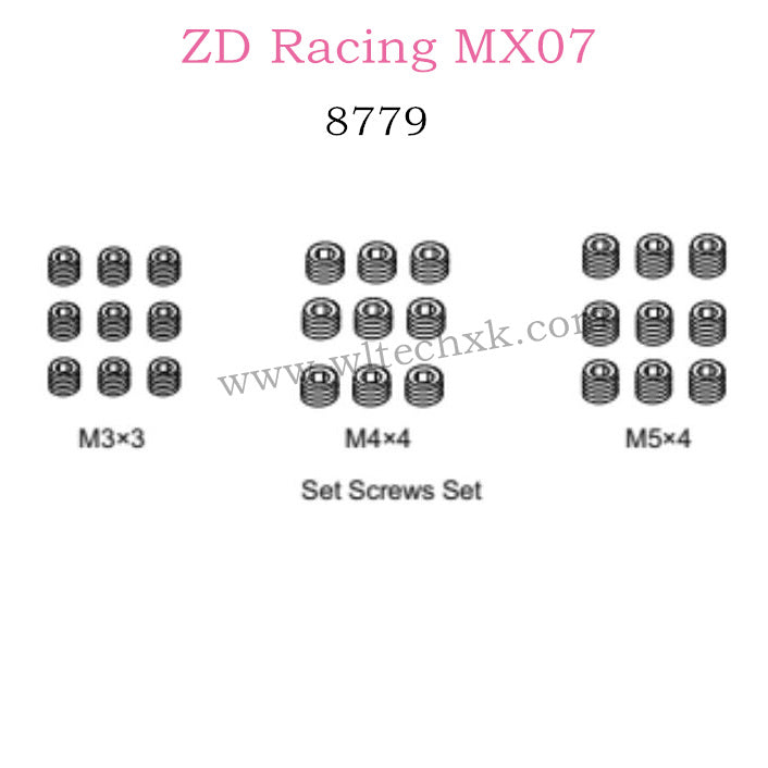 ZD Racing MX-07 Parts Screw Set 8779