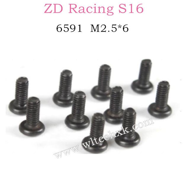 ZD Racing S16 Rocket parts M2.5x6 Screws 6591